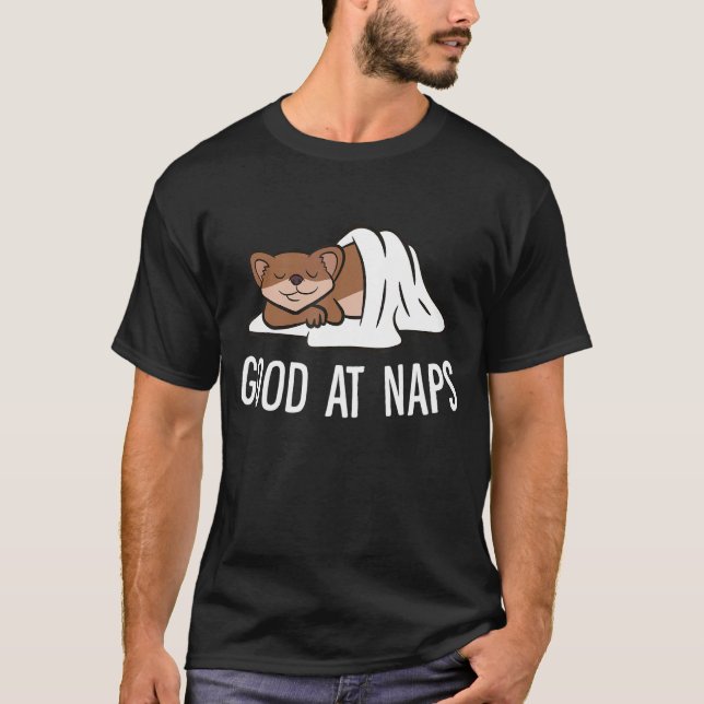 Camiseta Sleeping Weasel Good At Naps Napping Weasel Pajama (Frente)