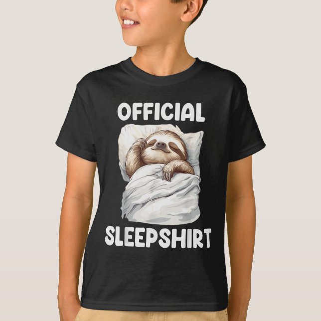 Camiseta Sleepshirt Cute Sleeng Sloth Animal Lovers Pajama  (Frente)