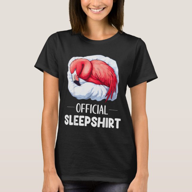 Camiseta Sleepshirt Sleeng Flamingo Animal Lovers Pajama  (Frente)