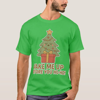 Camiseta Sleepy Christmas Tree Funny Holiday Gift Box Desig