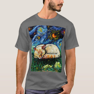 Camiseta Sleepy Flame Point Siamese Night