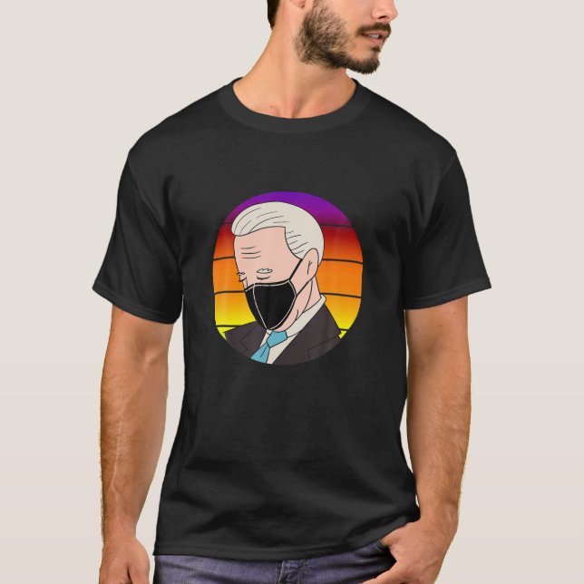 Camiseta Sleepy Joe Biden Vestindo Mask Funny Meme Biden Sl (Frente)