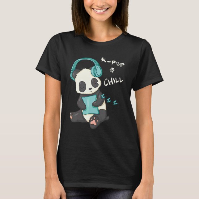 Camiseta Sleepy Panda K Pop e Chill (Frente)