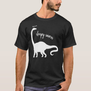 Camiseta Sleepy Saurus Dinossaur Réptil Animal Gráfico