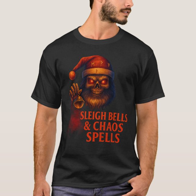 Camiseta Sleigh Bells & Chaos Spells Metal Christmas  (Frente)