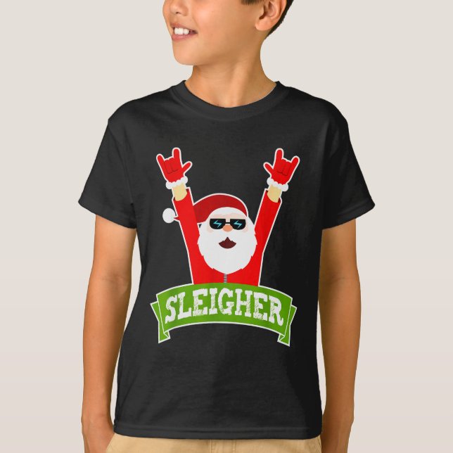 Camiseta Sleigher Ugly Sweater Heavy Metal Christmas Sweate (Frente)