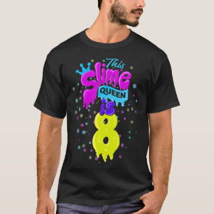 Camiseta Slime Queen  8th Birthday Slime Shirt 8 