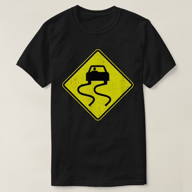 Camiseta Slippery When Wet Sign T  (Frente do Design)