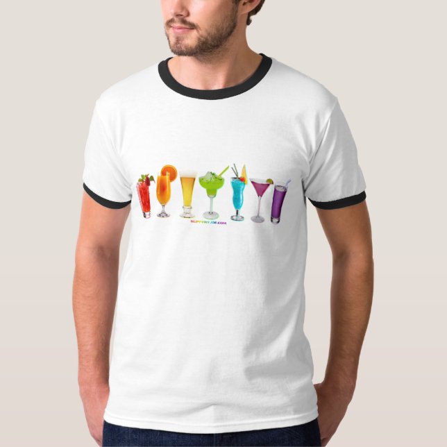 Camiseta SlipperyJoe aplaude coquetéis de álcool LGBTQIA ga (Frente)
