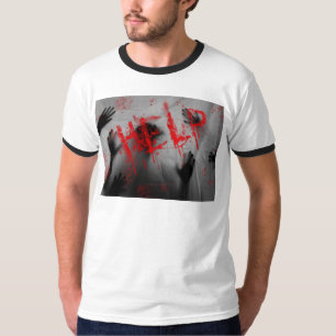 Camiseta SlipperyJoe visual assustador temático de terror g