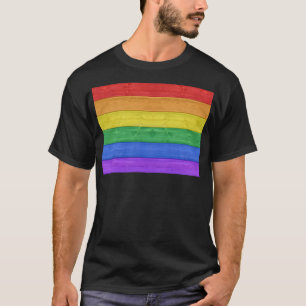 Camiseta SlipperyJoe's artístico orgulho gay flag gay doft