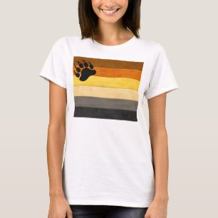 Camiseta SlipperyJoe's Bear Pride sinaliza textura de madei