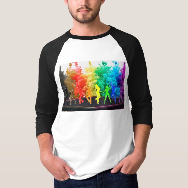 Camiseta SlipperyJoe's Dancing Pride Shadows gay presentes  (Frente)