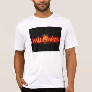 Camiseta SlipperyJoe's Happy Halloween abóbora olhos brilha