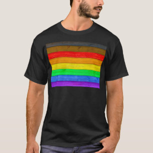 Camiseta SlipperyJoe's Inclusive orgulho gay flag texturizo