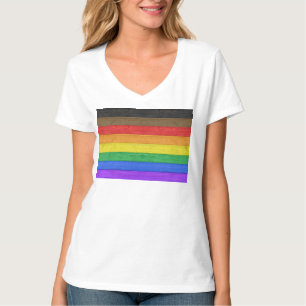 Camiseta SlipperyJoe's Inclusive orgulho gay flag texturizo