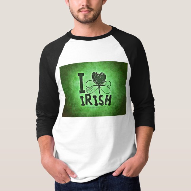 Camiseta SlipperyJoe's St. Patrick's Day Irish three-leaf c (Frente)