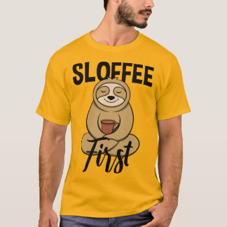 Camiseta Sloffee - animais de mandrião e café