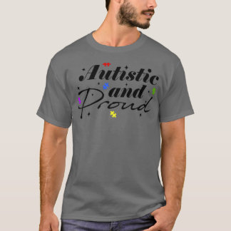 Camiseta Slogan autista e orgulhoso inspirador para o autis