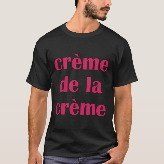 Camiseta Slogan clássico francês do creme De La Creme (Frente)