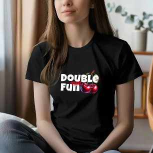 Camiseta Slogan da mãe da vibração de cereja branca e engra