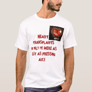 Camiseta Slogan da transplantação de coração