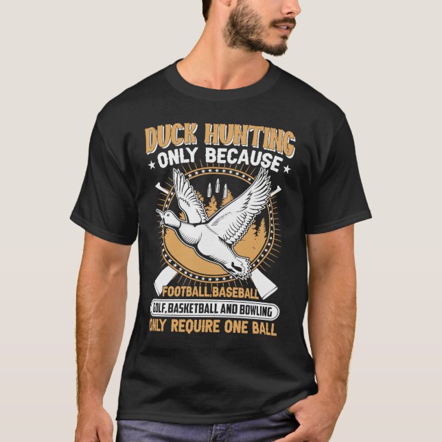 Camiseta Slogan de arte de caça de patos para homens (Frente)