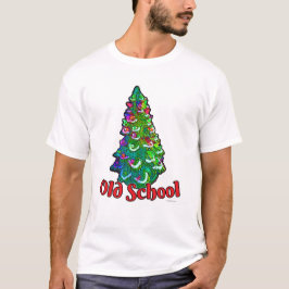 Camiseta Slogan de Árvore de Natal da Escola Antiga Engraça