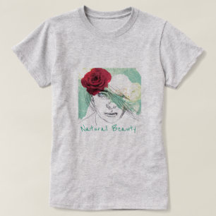 Camiseta Slogan de Beleza Natural Vintage