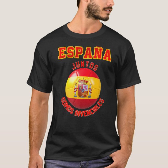 Camiseta Slogan de espanha para adeptos da seleção de futeb (Frente)
