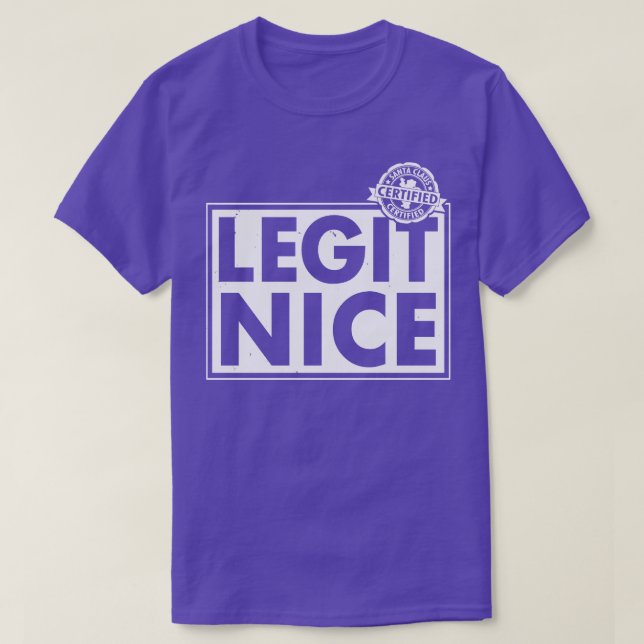 Camiseta Slogan de Natal Legit Nice Funny Santa Claus (Frente do Design)