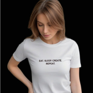 Camiseta Slogan de Repetição do Crio de Repouso de Comida B