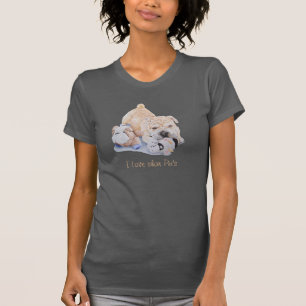 Camiseta slogan divertido, cachorro de xixi doce