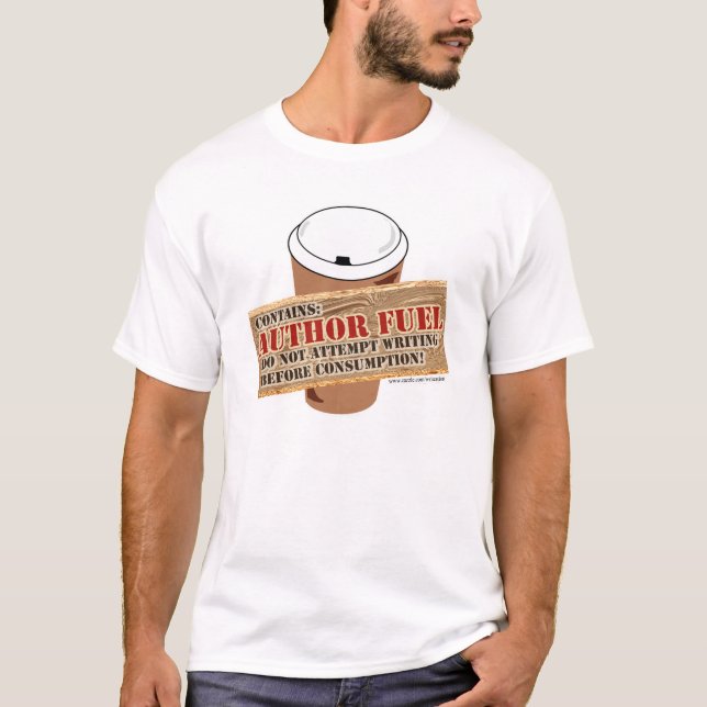 Camiseta Slogan do Autor Fuel Coffee Time Writer (Frente)