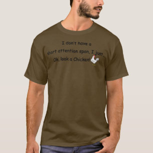 Camiseta Slogan do frango Span Short Atenção