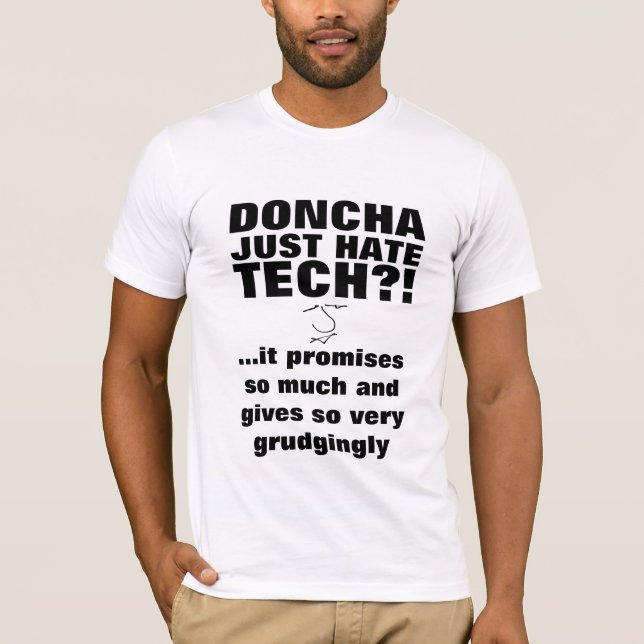 Camiseta Slogan do Hate Tech - tecnologia desativada (Frente)