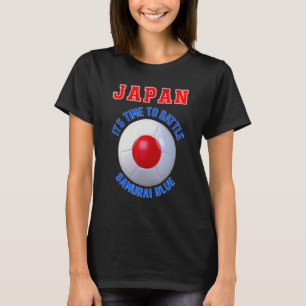 Camiseta Slogan do Japão para fãs do chá de futebol japonês