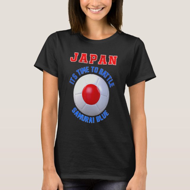 Camiseta Slogan do Japão para fãs do chá de futebol japonês (Frente)
