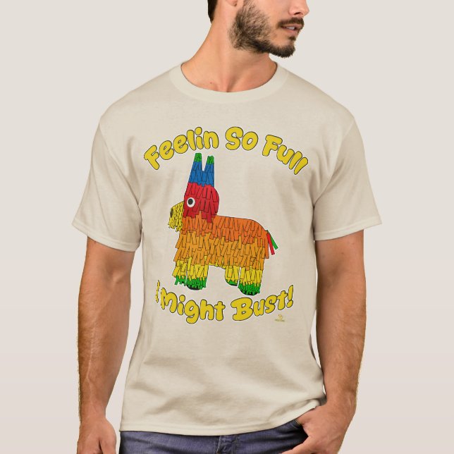 Camiseta Slogan do partido Pinata de cartoon, Cheio engraça (Frente)