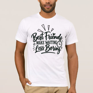 Camiseta Slogan dos Melhores Amigos