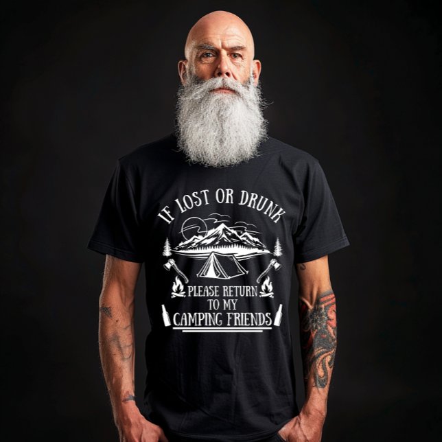 Camiseta Slogan engraçado do camping bebendo diz: (Criador carregado)