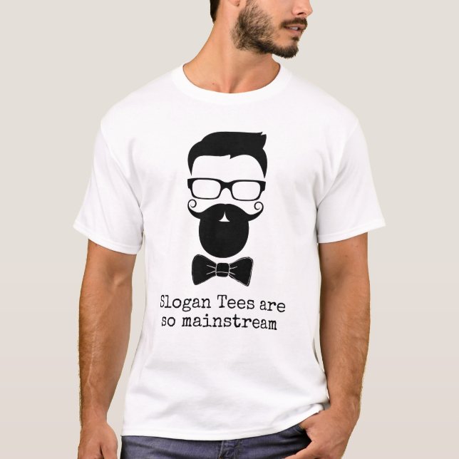 Camiseta Slogan engraçado do Hipster comum (Frente)