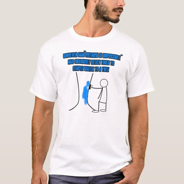 Camiseta Slogan engraçado do stickman (Frente)