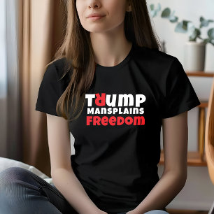 Camiseta Slogan feminista anti-Trump em vermelho e preto