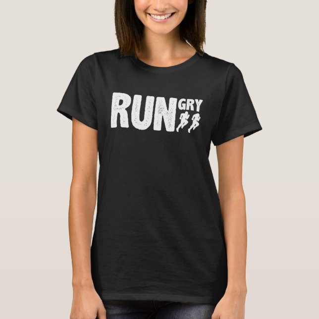 Camiseta Slogan fugitivo engraçado em execução (Frente)