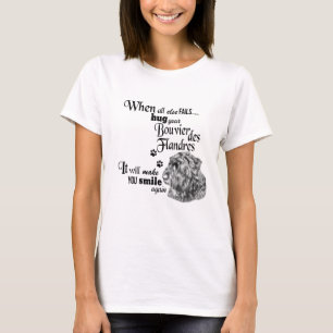 Camiseta Slogan moderno da raça canina Bouvier des Flandre