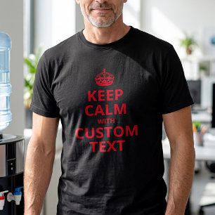 Camiseta Slogan Personalizado 'Keep Calm' - Texto Personali