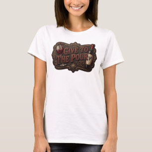 Camiseta Slogan Rosa Divertida DAR PARA O DERRAMAM