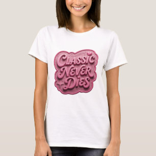 Camiseta Slogan Rosa JOVIAL CLÁSSICO NUNCA MORRE