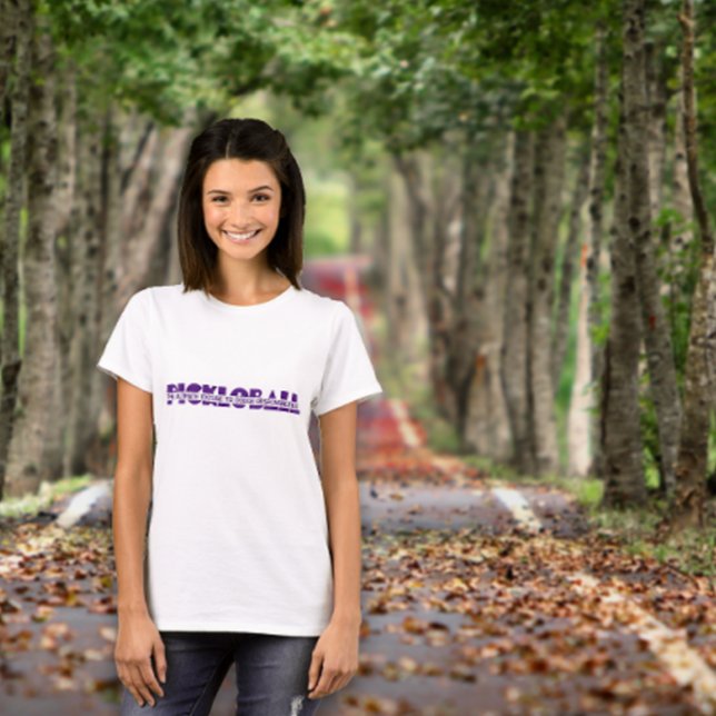 Camiseta Slogan roxo engraçado para mulheres que batem picl (Criador carregado)